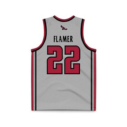 St. Joe's - NCAA Men's Basketball : Donovan Flamer - Pinstripe Grey Basketball Jersey-1