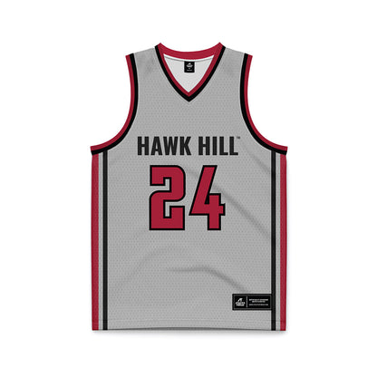 St. Joe's - NCAA Men's Basketball : Will Lange - Pinstripe Grey Basketball Jersey-0
