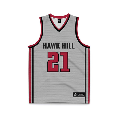 St. Joe's - NCAA Men's Basketball : Davis Kemper - Pinstripe Grey Basketball Jersey-0