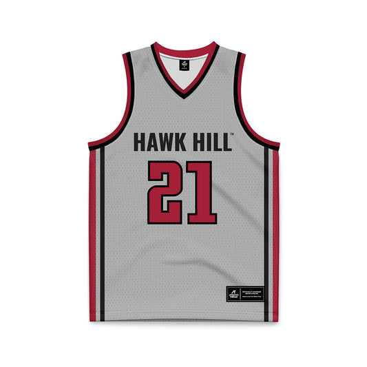 St. Joe's - NCAA Men's Basketball : Davis Kemper - Pinstripe Grey Basketball Jersey-0