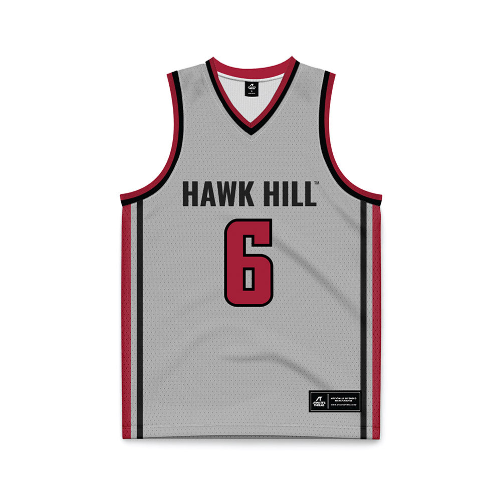 St. Joe's - NCAA Men's Basketball : Owen Verna - Pinstripe Grey Basketball Jersey-0