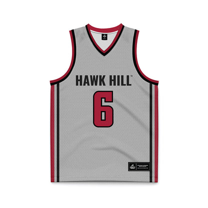 St. Joe's - NCAA Men's Basketball : Owen Verna - Pinstripe Grey Basketball Jersey-0