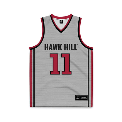 St. Joe's - NCAA Men's Basketball : Jaiden Glover-Toscano - Pinstripe Grey Basketball Jersey-0