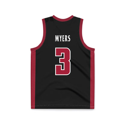 St. Joe's - NCAA Men's Basketball : Khaafiq Myers - Black Basketball Jersey-1