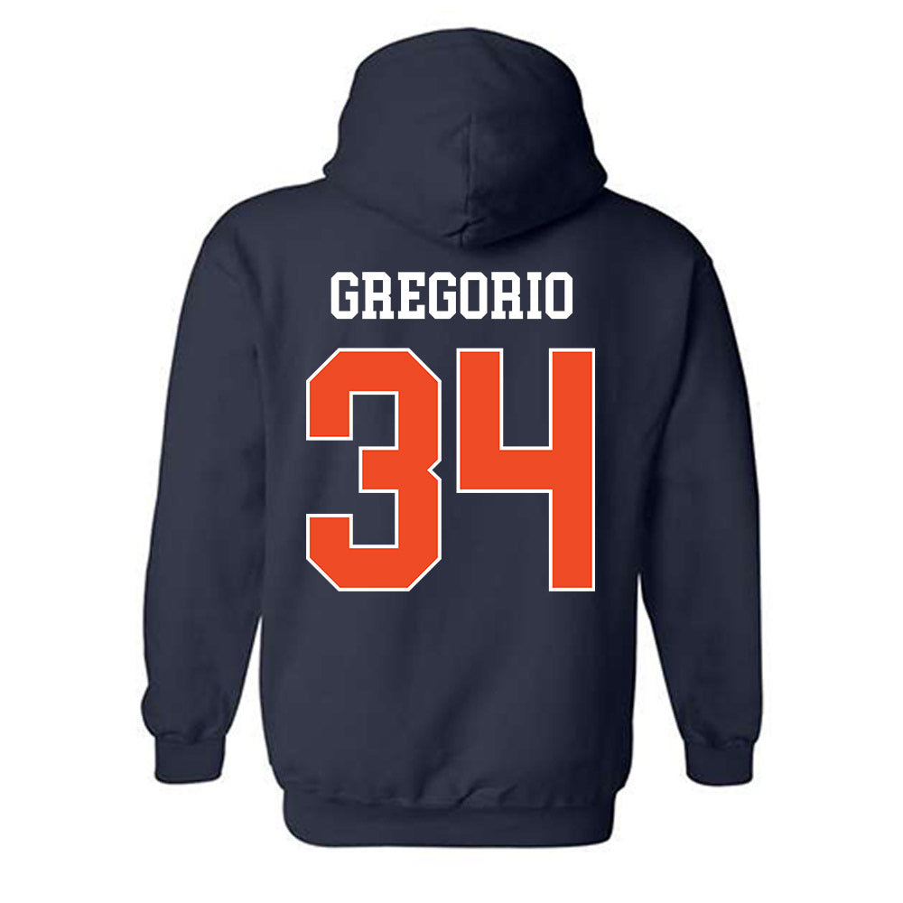 Auburn - NCAA Baseball : Logan Gregorio - Generic Shersey Hooded Sweatshirt-1