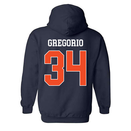 Auburn - NCAA Baseball : Logan Gregorio - Generic Shersey Hooded Sweatshirt-1