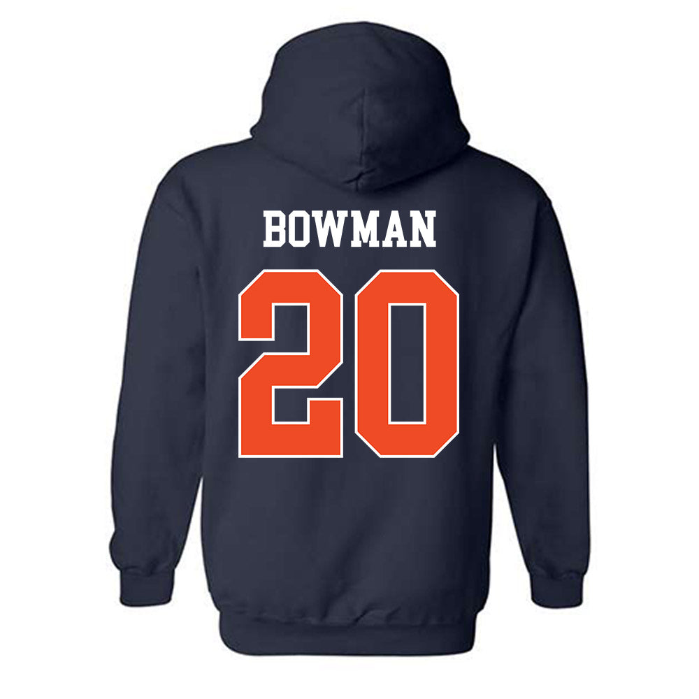Auburn - NCAA Men's Basketball : Jeremiah Bowman - Generic Shersey Hooded Sweatshirt-1