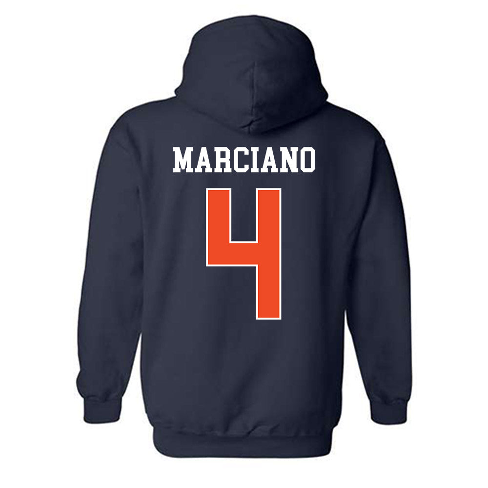 Auburn - NCAA Baseball : Jake Marciano - Generic Shersey Hooded Sweatshirt-1