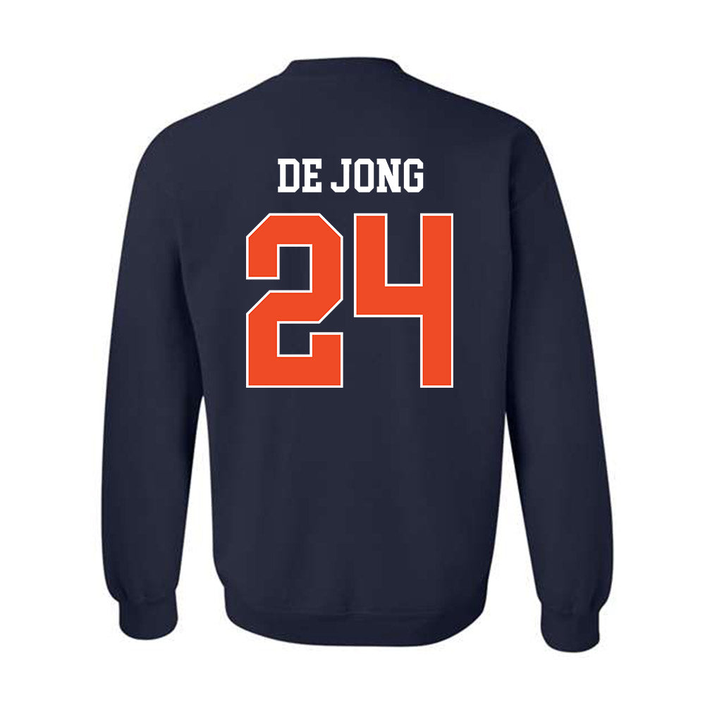 Auburn - NCAA Baseball : Justice de Jong - Generic Shersey Crewneck Sweatshirt-1