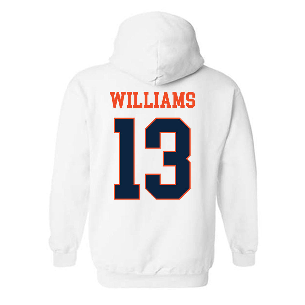 Auburn - NCAA Men's Basketball : Corey Williams - Generic Shersey Hooded Sweatshirt-1