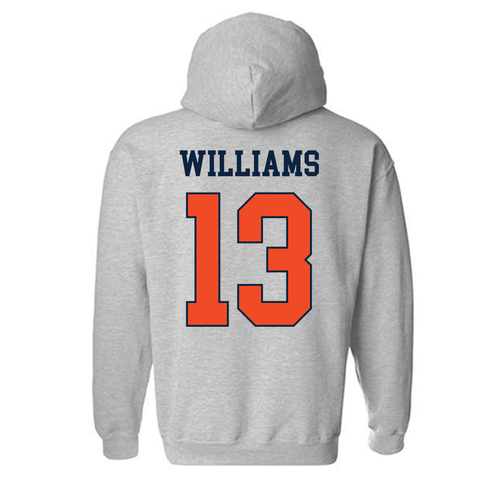Auburn - NCAA Men's Basketball : Corey Williams - Generic Shersey Hooded Sweatshirt-1
