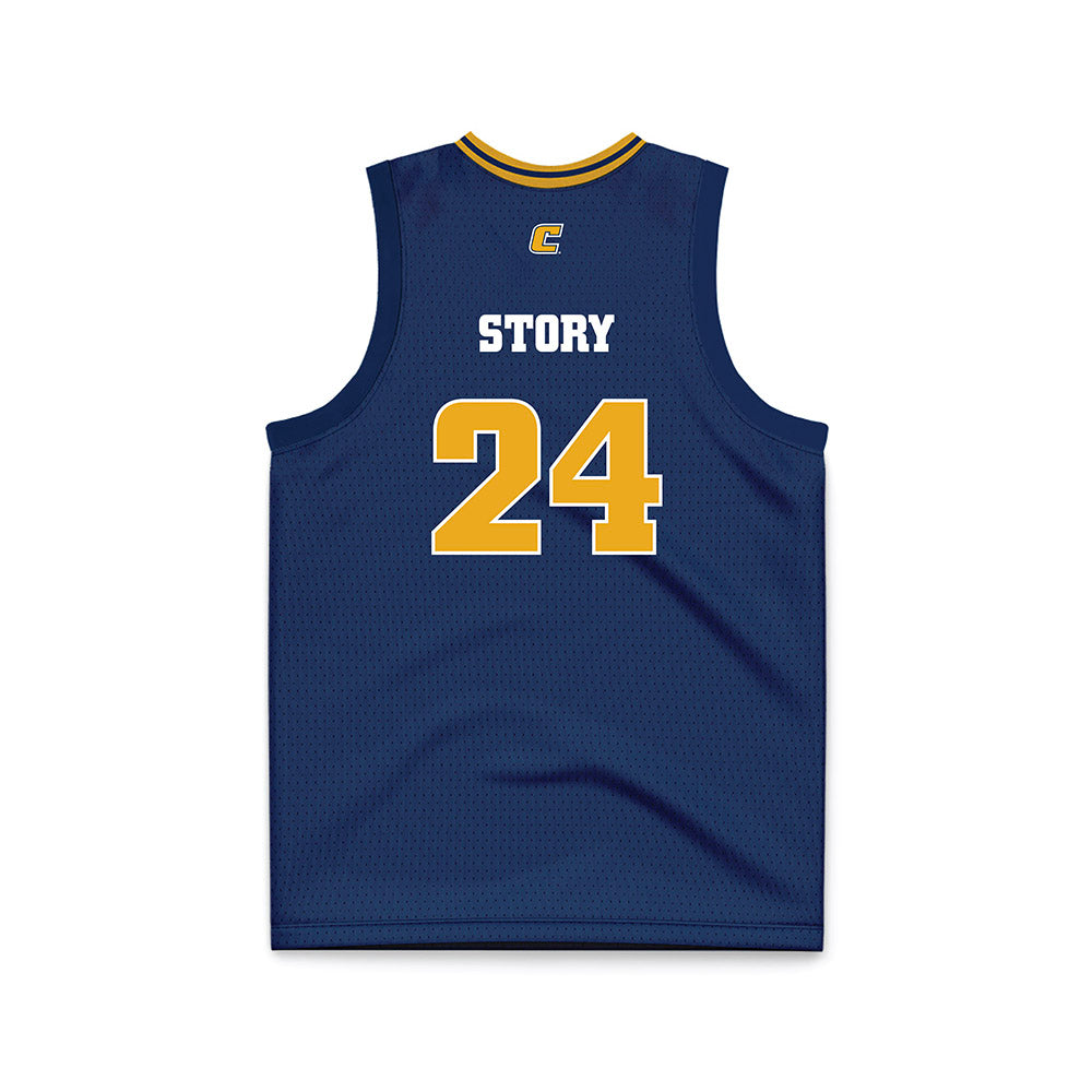 UTC - NCAA Women's Basketball : Aaliyah Story - Navy Basketball Jersey-1