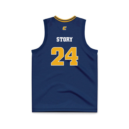UTC - NCAA Women's Basketball : Aaliyah Story - Navy Basketball Jersey-1