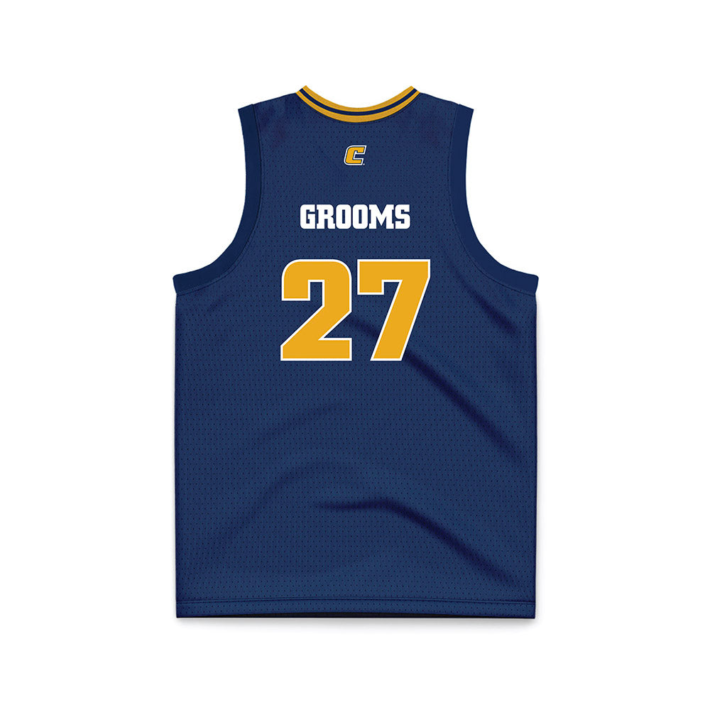 UTC - NCAA Women's Basketball : Gabrielle Grooms - Navy Basketball Jersey-1