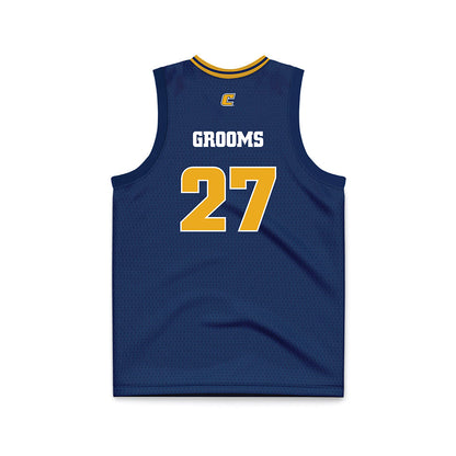 UTC - NCAA Women's Basketball : Gabrielle Grooms - Navy Basketball Jersey-1