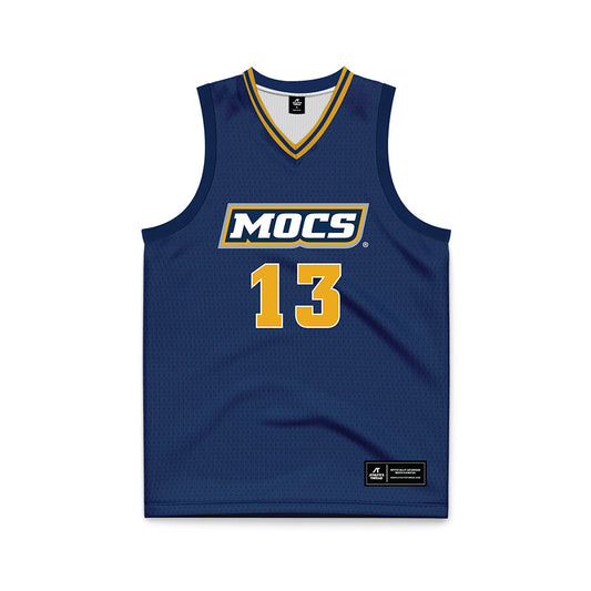 UTC - NCAA Women's Basketball : Lydia Ledford - Navy Basketball Jersey-0