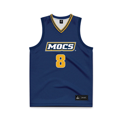 UTC - NCAA Women's Basketball : Evie Bruce - Navy Basketball Jersey-0