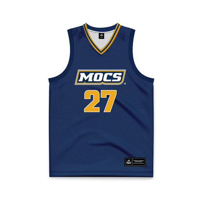 UTC - NCAA Women's Basketball : Gabrielle Grooms - Navy Basketball Jersey-0