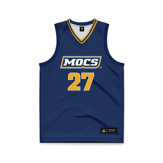 UTC - NCAA Women's Basketball : Gabrielle Grooms - Navy Basketball Jersey-0