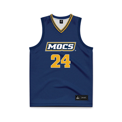 UTC - NCAA Women's Basketball : Aaliyah Story - Navy Basketball Jersey-0