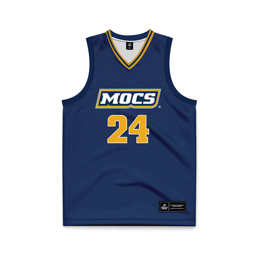 UTC - NCAA Women's Basketball : Aaliyah Story - Navy Basketball Jersey-0