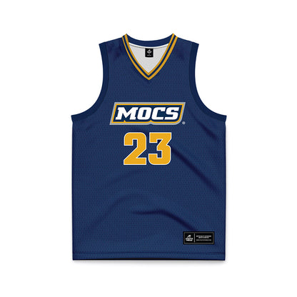 UTC - NCAA Women's Basketball : Ava Card - Navy Basketball Jersey
