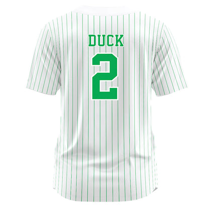 Marshall - NCAA Softball : Bekah Duck - White Pinstripe Jersey-1