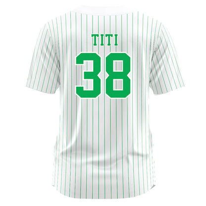 Marshall - NCAA Softball : Tia Titi - White Pinstripe Jersey-1