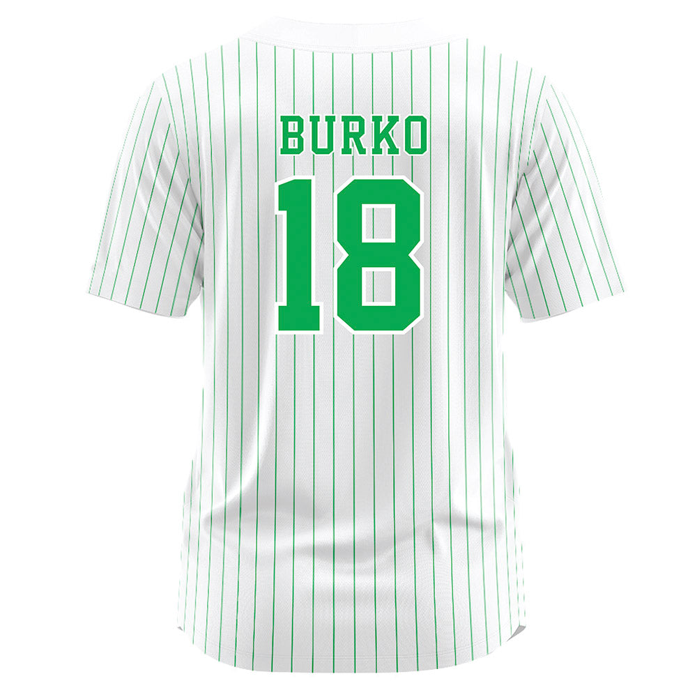 Marshall - NCAA Softball : Sydni Burko - White Pinstripe Jersey-1