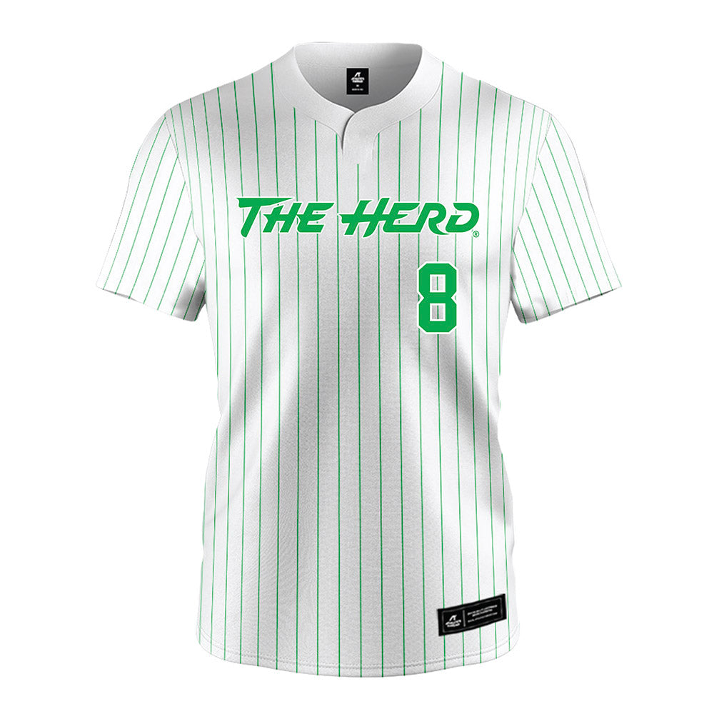 Marshall - NCAA Softball : Makenna Pirnat - White Pinstripe Jersey-0