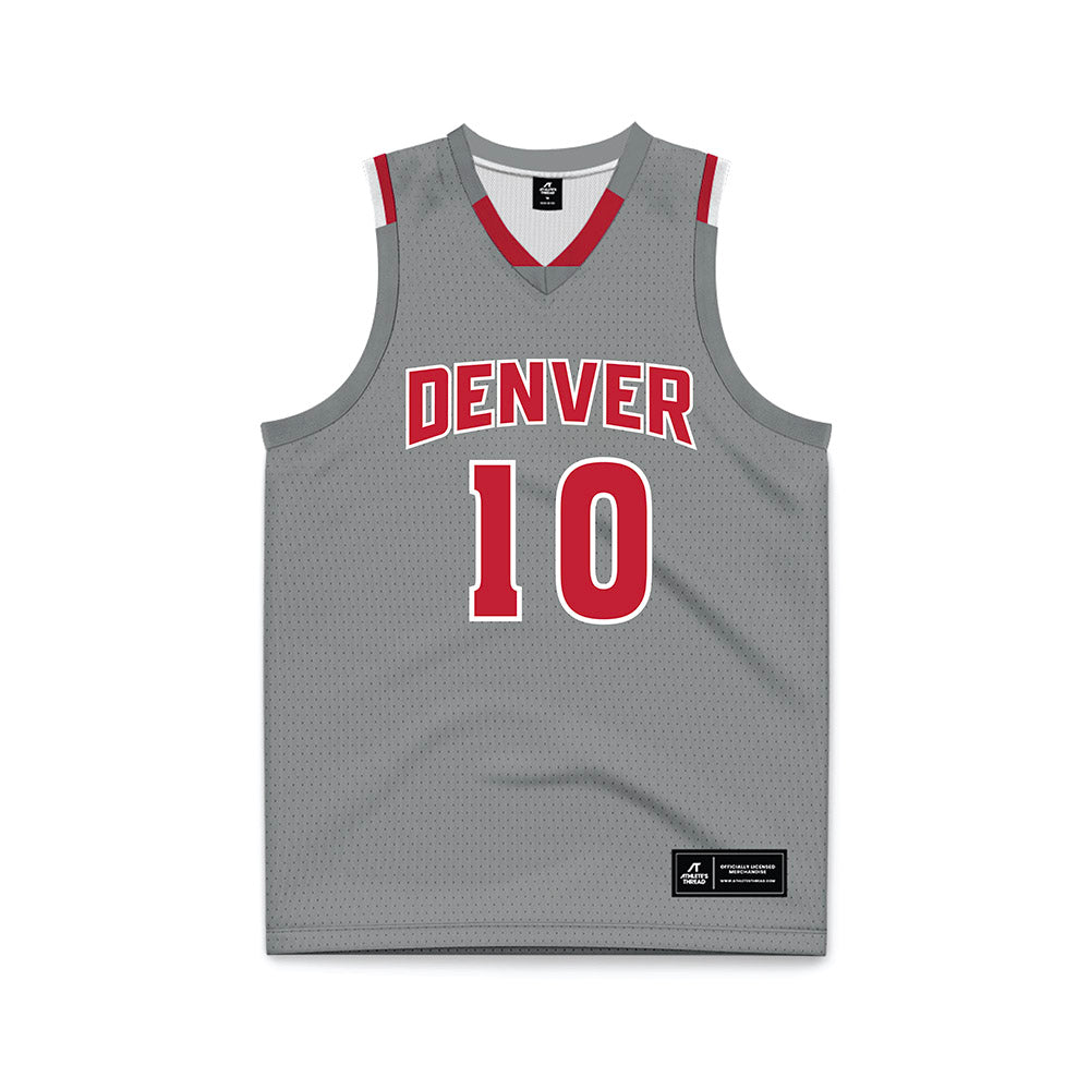 DU - NCAA Men's Basketball : Logan Threatt - Grey Basketball Jersey-0