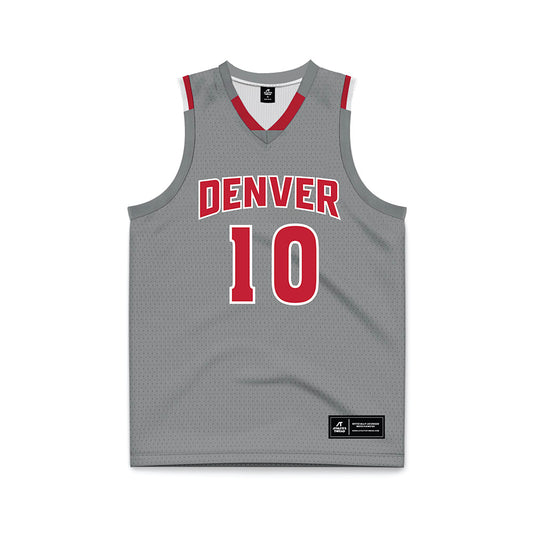 DU - NCAA Men's Basketball : Logan Threatt - Grey Basketball Jersey-0