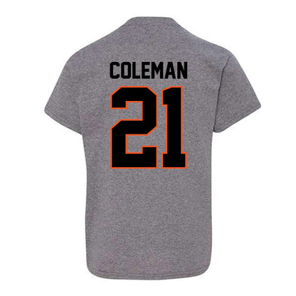 Oklahoma State - NCAA Men's Basketball : Isaiah Coleman - Classic Shersey Youth T-Shirt-1