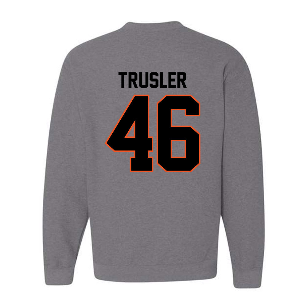 Oklahoma State - NCAA Football : Hunter Trusler - Classic Shersey Crewneck Sweatshirt-1
