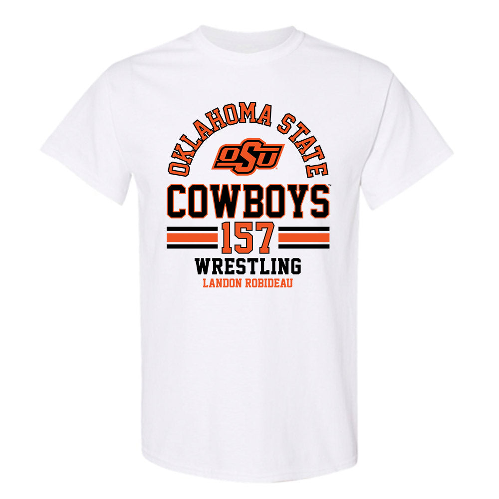 Oklahoma State - NCAA Wrestling : Landon Robideau - Classic Fashion Shersey T-Shirt-0