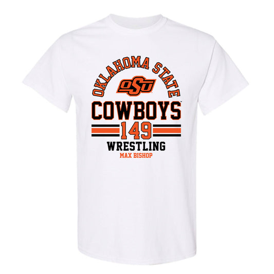 Oklahoma State - NCAA Wrestling : Max Bishop - Classic Fashion Shersey T-Shirt-0