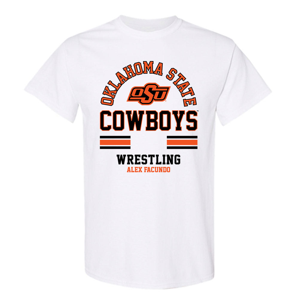 Oklahoma State - NCAA Wrestling : Alex Facundo - Classic Fashion Shersey T-Shirt-0