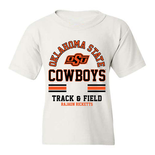 Oklahoma State - NCAA Men's Track & Field : Rajaun Ricketts - Classic Fashion Shersey Youth T-Shirt-0