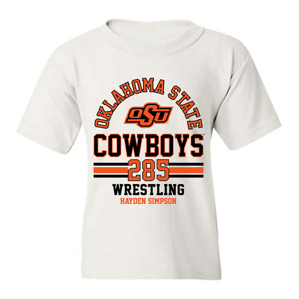 Oklahoma State - NCAA Wrestling : Hayden Simpson - Classic Fashion Shersey Youth T-Shirt-0
