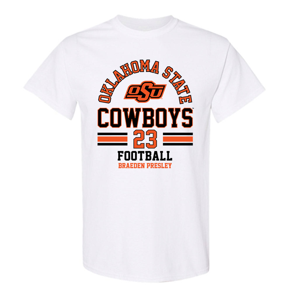 Oklahoma State - NCAA Football : Braeden Presley - Classic Fashion Shersey T-Shirt-0