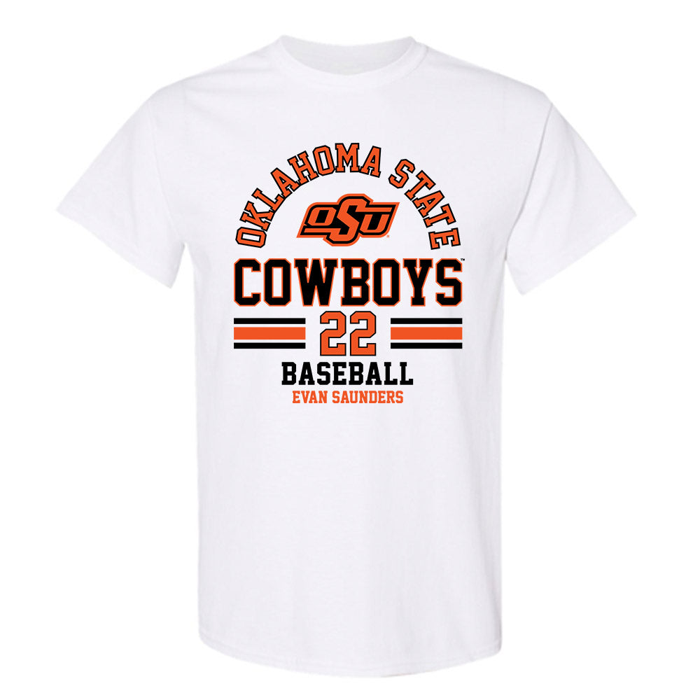 Oklahoma State - NCAA Baseball : Evan Saunders - Classic Fashion Shersey T-Shirt-0