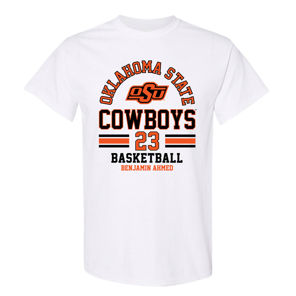 Oklahoma State - NCAA Men's Basketball : Benjamin Ahmed - Classic Fashion Shersey T-Shirt-0
