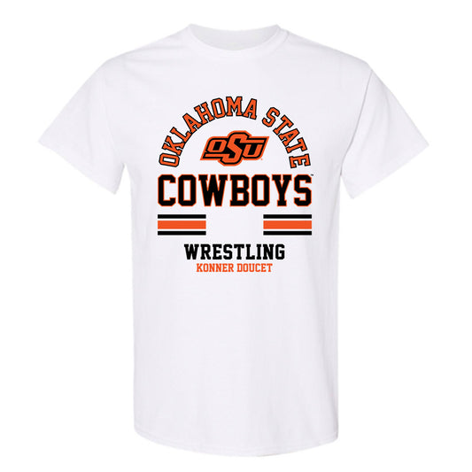 Oklahoma State - NCAA Wrestling : Konner Doucet - Classic Fashion Shersey T-Shirt-0