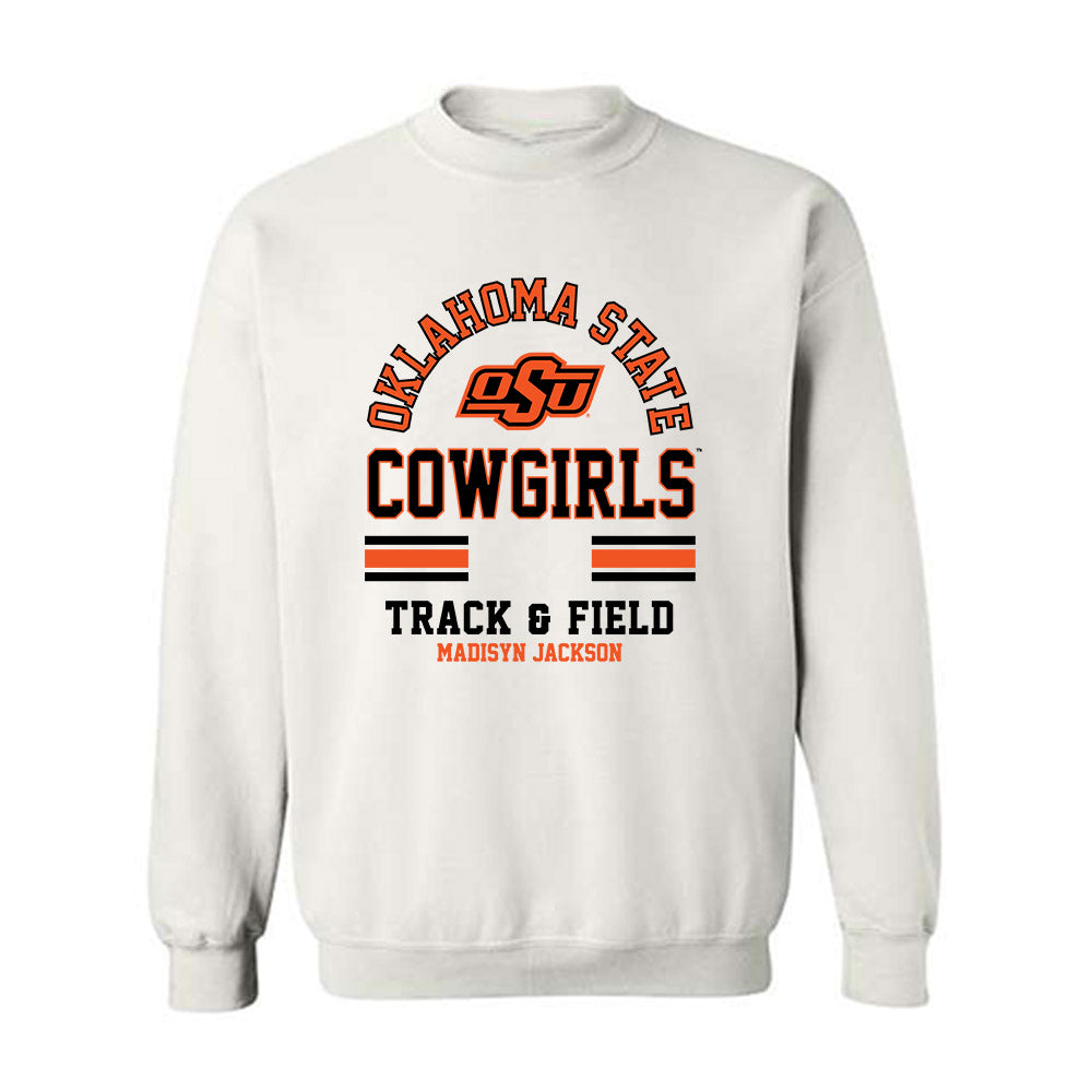 Oklahoma State - NCAA Women's Track & Field : Madisyn Jackson - Classic Fashion Shersey Crewneck Sweatshirt-0