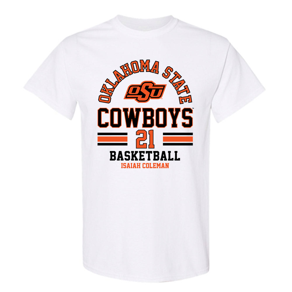 Oklahoma State - NCAA Men's Basketball : Isaiah Coleman - Classic Fashion Shersey T-Shirt-0