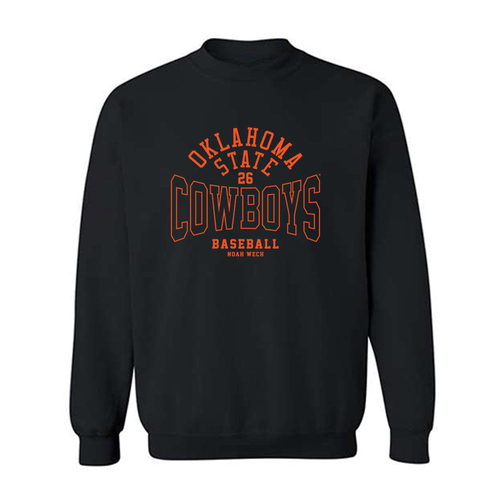 Oklahoma State - NCAA Baseball : Noah Wech - Classic Fashion Shersey Crewneck Sweatshirt-0