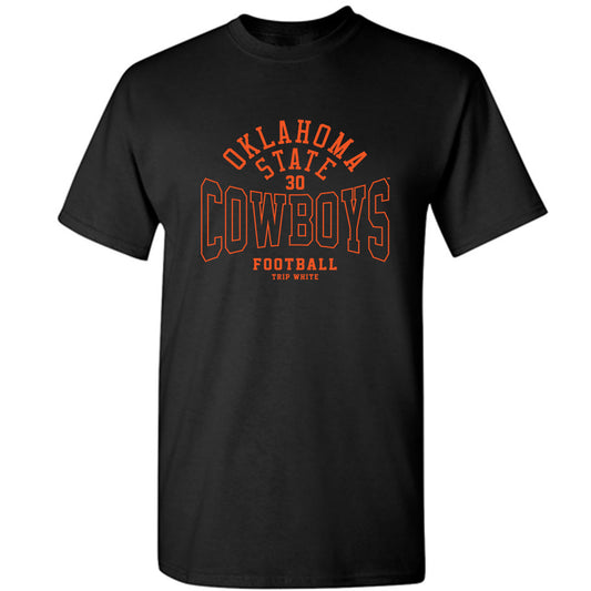 Oklahoma State - NCAA Football : Trip White - Classic Fashion Shersey T-Shirt-0