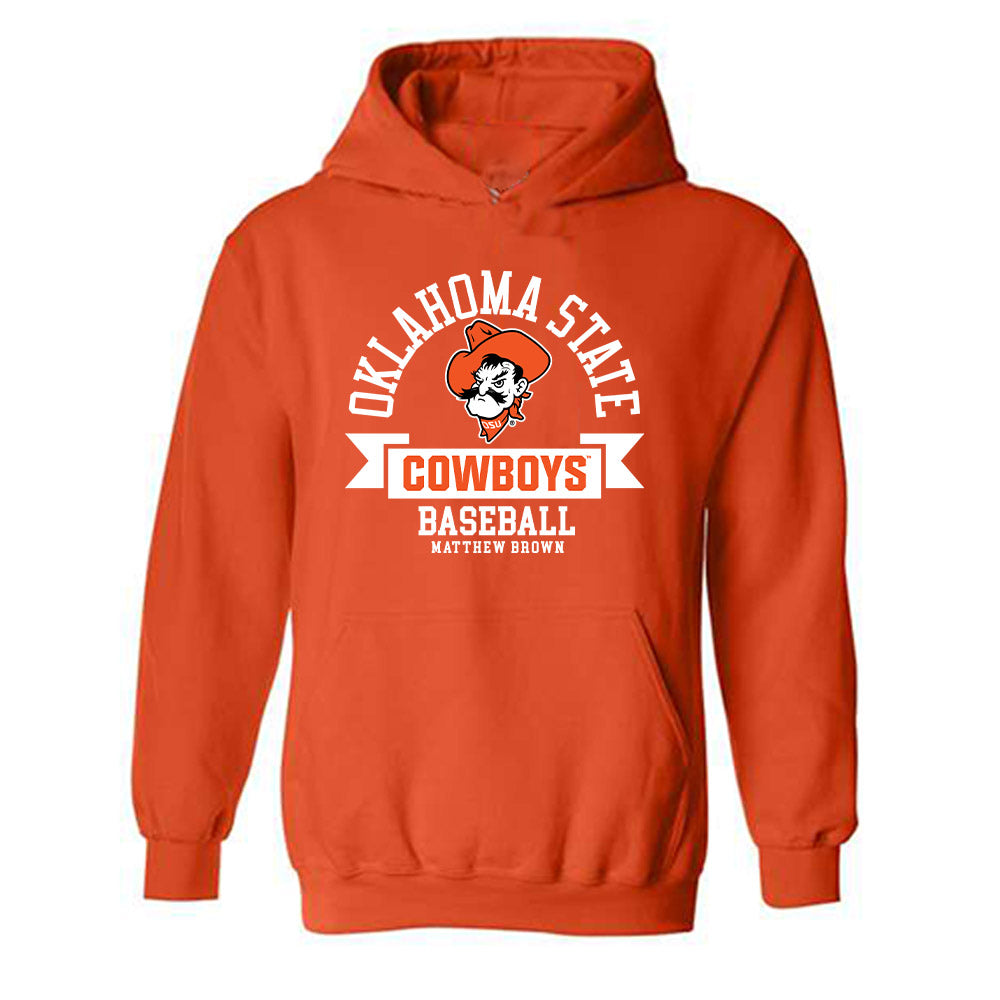 Oklahoma State - NCAA Baseball : Matthew Brown - Classic Fashion Shersey Hooded Sweatshirt-0