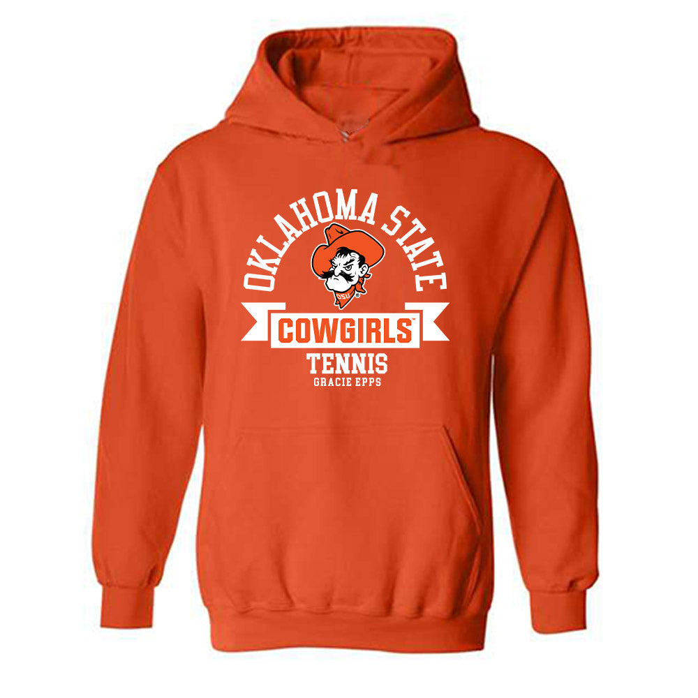 Oklahoma State - NCAA Women's Tennis : Gracie Epps - Classic Fashion Shersey Hooded Sweatshirt-0