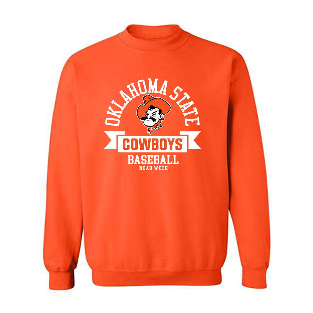 Oklahoma State - NCAA Baseball : Noah Wech - Classic Fashion Shersey Crewneck Sweatshirt-0